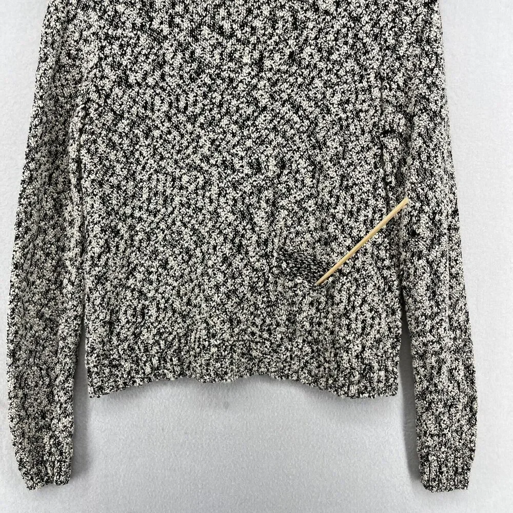 EILEEN FISHER Sweater M Cotton Viscose Slub Melange Chunky Knit Pullover Gray - Picture 9 of 16